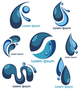 矢量水滴一套