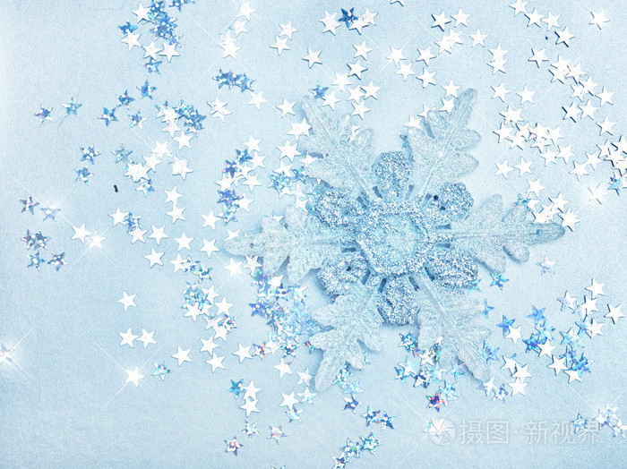 与明星的大雪花surraunded