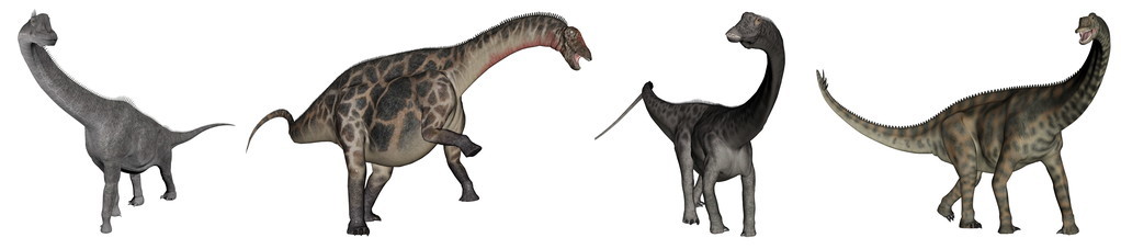 侏罗纪的蜥脚类恐龙3d 渲染