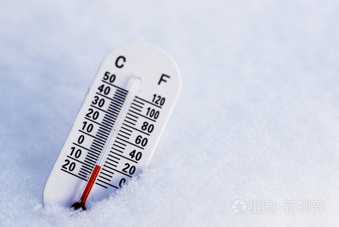 在雪中的温度计照片-正版商用图片1hz9k6-摄图新视界