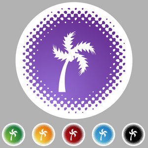 棕榈树图标按钮