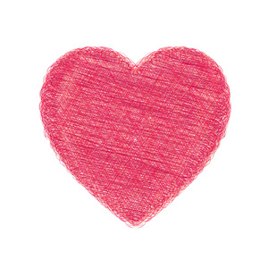 手绘的例证向量铅笔素描心线铅笔手绘素描心形,矢量背景模板