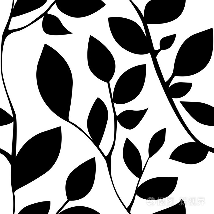 树叶剪影图案