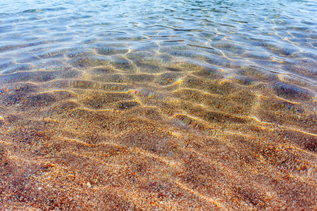 在水下的海滩上沙子的背景