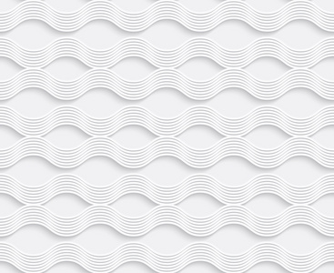 白色背景上几何装饰 3d 波浪线