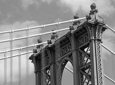 纽约的地标，东河，纽约市的曼哈顿大桥