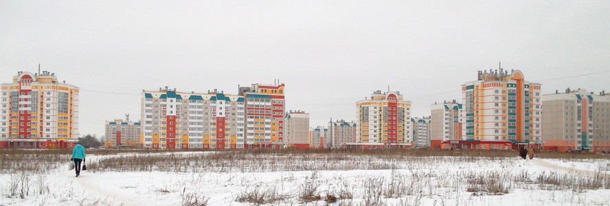 城市的新建住宅小区图片