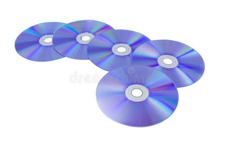 单独白色背景上的cddvd图案