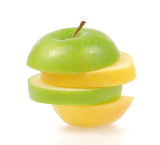 黄苹果和绿苹果