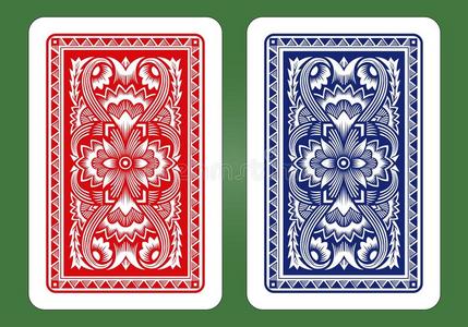 扑克牌背面设计.照片
