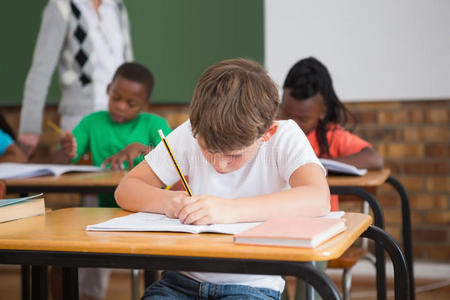 小学生写字图片