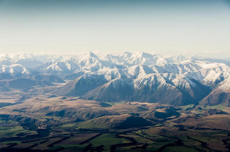 冬天的新西兰山脉