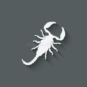 金属回收废品蝎子是绘制在油墨的纹身蝎子黑白色关闭了蝎子白色背景