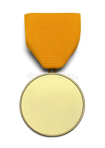 丝带奖章空白金丝带奖章照片