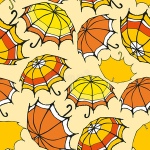 雨伞无缝图案