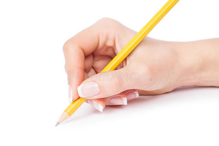 拿着铅笔手图片