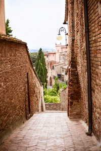 意大利certaldo古城的街道