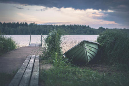 芬兰的湖泊景观