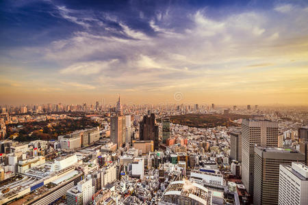 新宿，东京城市天际线