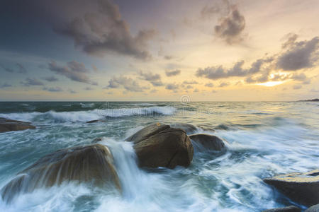 日落时的海景