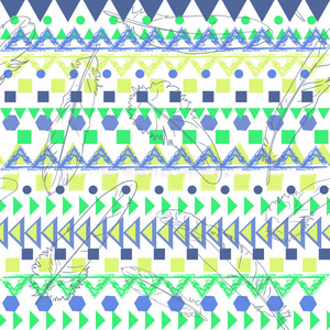 美国印第安人风格的无缝图案和羽毛