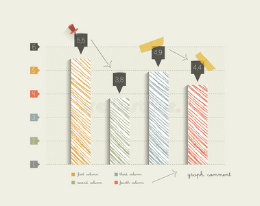 手绘平面柱状图.照片