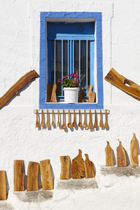 克里特岛传统手工橄榄木制品。希腊