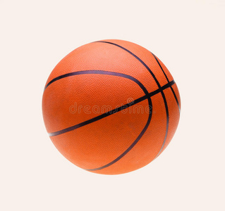 橙色篮球，白色隔离