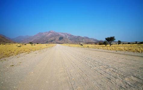 damaraland地区景观和道路