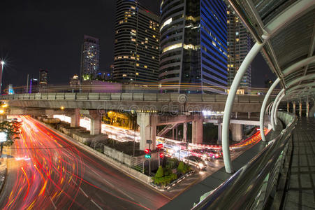 曼谷路边夜景