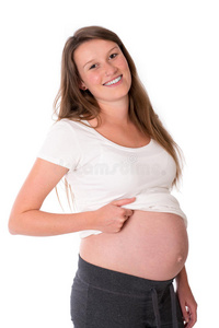 怀孕的年轻女子