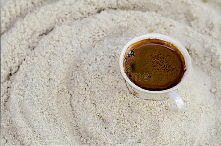 咖啡杯加沙子