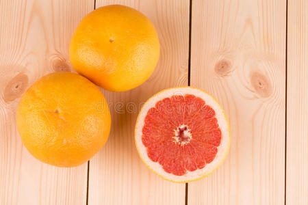 柑橘类水果柚子木。