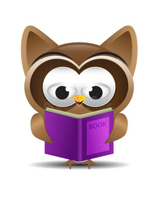 猫头鹰在看书