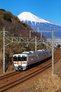 山富士在冬季