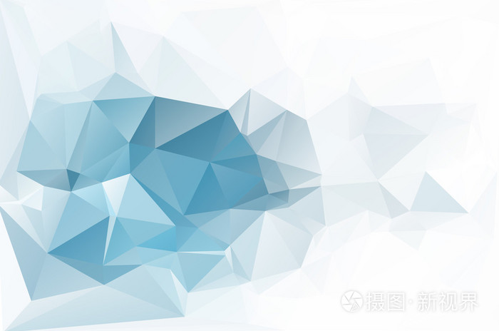 蓝白色多边形马赛克背景,矢量插画,创意业务设计模板