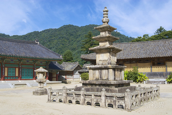 美丽的海印寺寺外表韩国