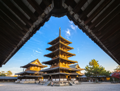 在日本奈良法隆寺