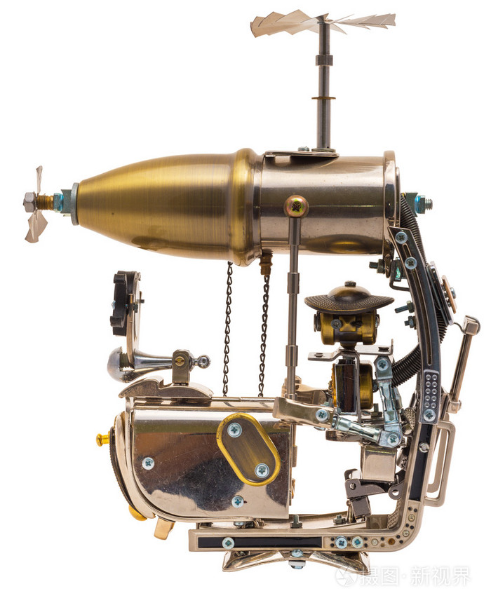 蒸汽朋克机器人孤立