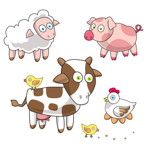 蛇和牛的卡通图图片