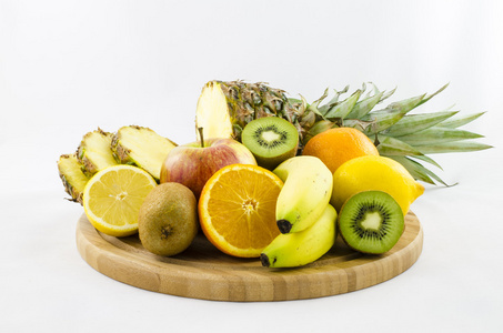 水果成分对木板与切水果