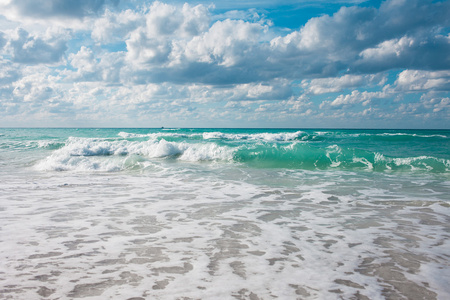 海滩。海松弛景观