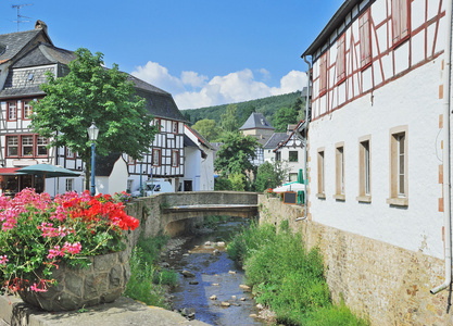 坏 Muenstereifel eifel，Eifel 国家公园，艾弗尔地区，德国的视图