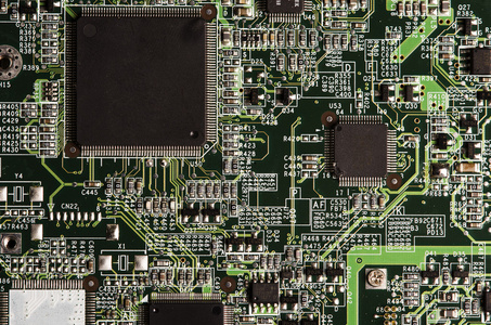 电子线路板用黑色和绿色的处理器