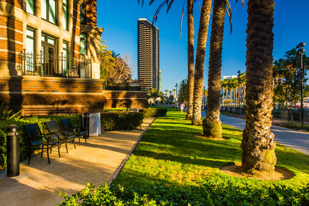 人行道和建筑物在 San Diego，加利福尼亚州