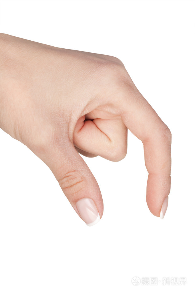 两个指头,一个女人的手