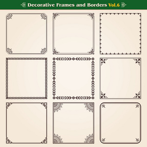 装饰框架和边界设置 6 矢量