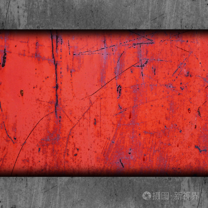 红色背景金属质感grunge 铁墙老照片-正版商用图片1i87qg-摄图新视界