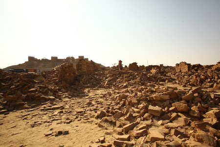 沙漠废墟图片