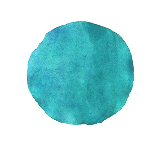 孤立的蓝色圆圈水彩图片